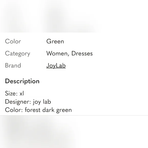 JoyLab Forest Green Dress Wirh Builtin Shorts - Picture 5 of 5